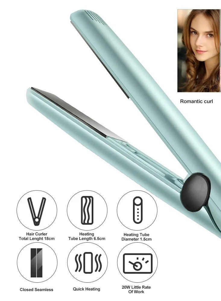 Mini Dual Use Curling Iron, 2 in 1 Travel Hair Straightener and Curler, Portable USB Plug, Small Curling Iron, Curling Iron for Home and Travel - Image 1
